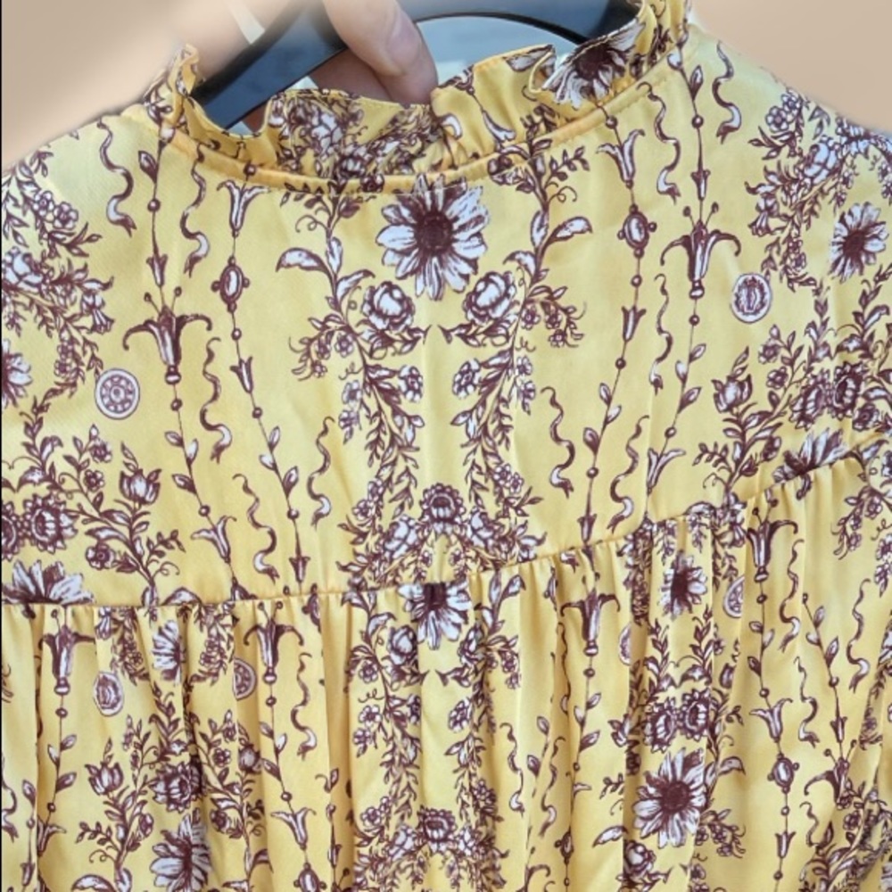 ⭐️💛 NWT💛⭐️ Sandro dress Women's Suzette Floral Frill Neck Dress MULTIPLE SIZES